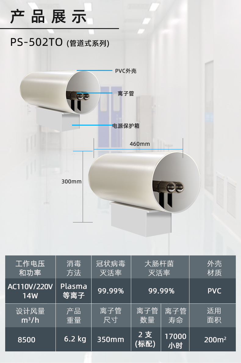 PVC tube type plasma disinfection and odor removal equipment: an air purification and disinfection device that can coexist with humans