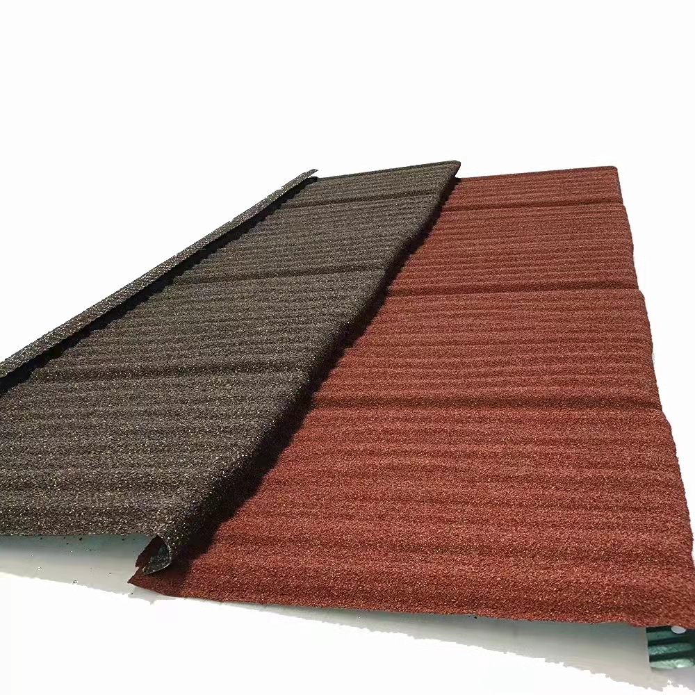 Maohua Building Materials Production Colored Stone Wood Grain Tile Waterproof and Thermal Insulation Courtyard Roof Manufacturer Direct Supply