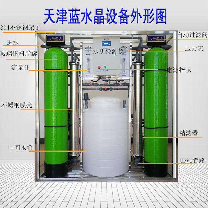 Blue crystal underground water purification pure water equipment, multiple filters, free installation