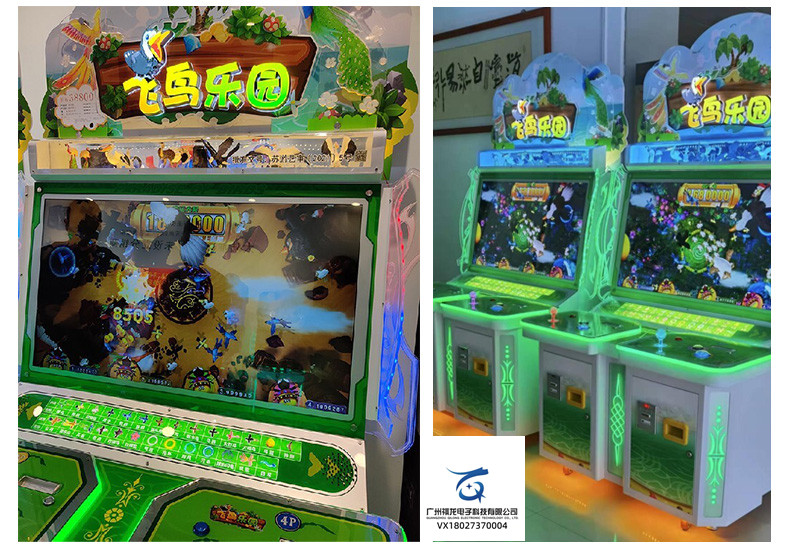 Qilong Two Four Seat Bird Paradise Game Electromechanical Gaming Amusement Hall Cultural Access Electronic Gaming Equipment