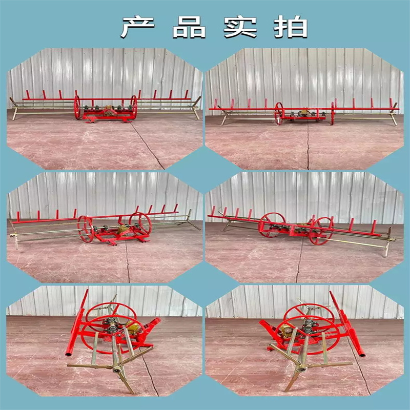 Multiple capillary retracting machine, tractor driven, multiple drip irrigation belt recycling machine