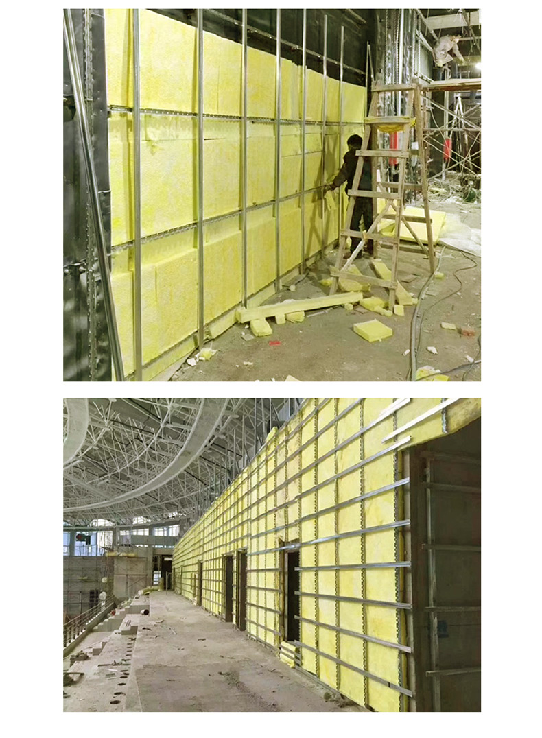 Building external wall thermal insulation Glass wool board 64kg/m ³ Thermal insulation Glass wool machine room