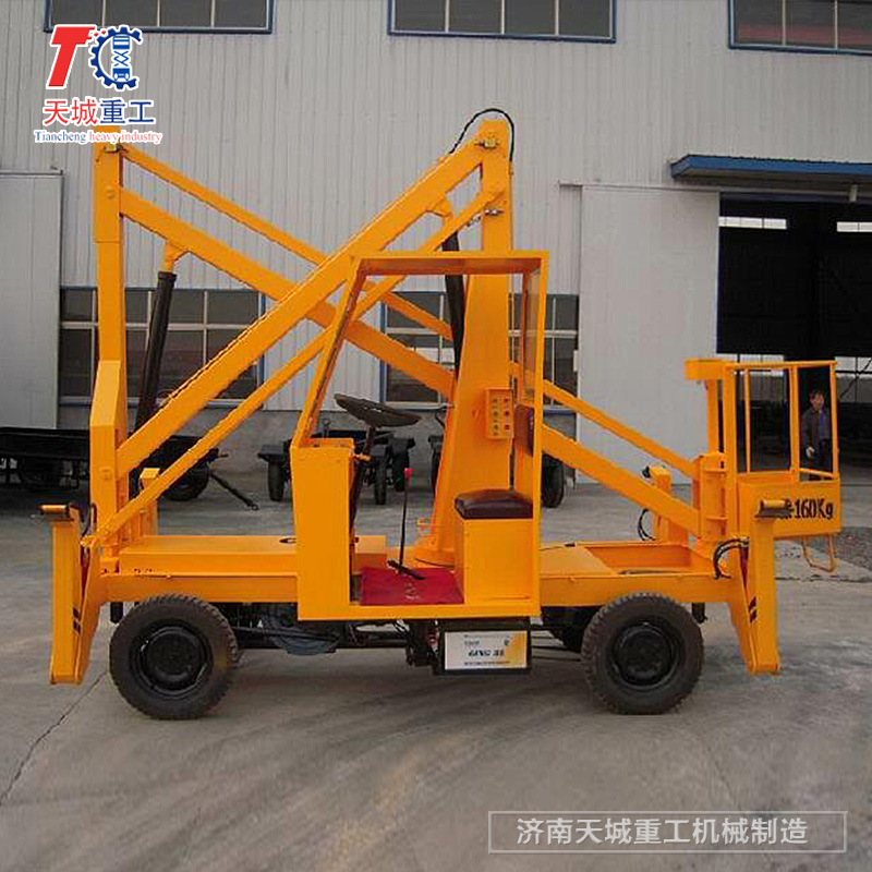 Curved arm elevator telescopic arm lifting platform outdoor Aerial work platform self-propelled horizontal extension indoor