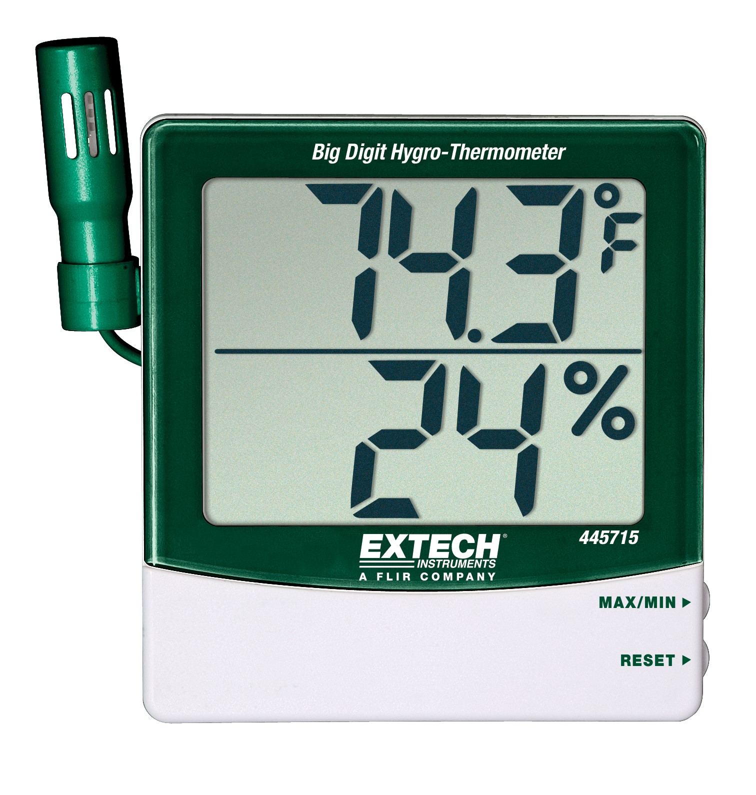 ESCO EXTECH 445715 large digital remote probe temperature Hygrometer