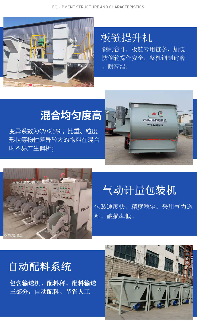 Qiangke Machinery Production Dry Powder Mortar Equipment Manufacturer Fully Automatic Putty Powder Production Equipment