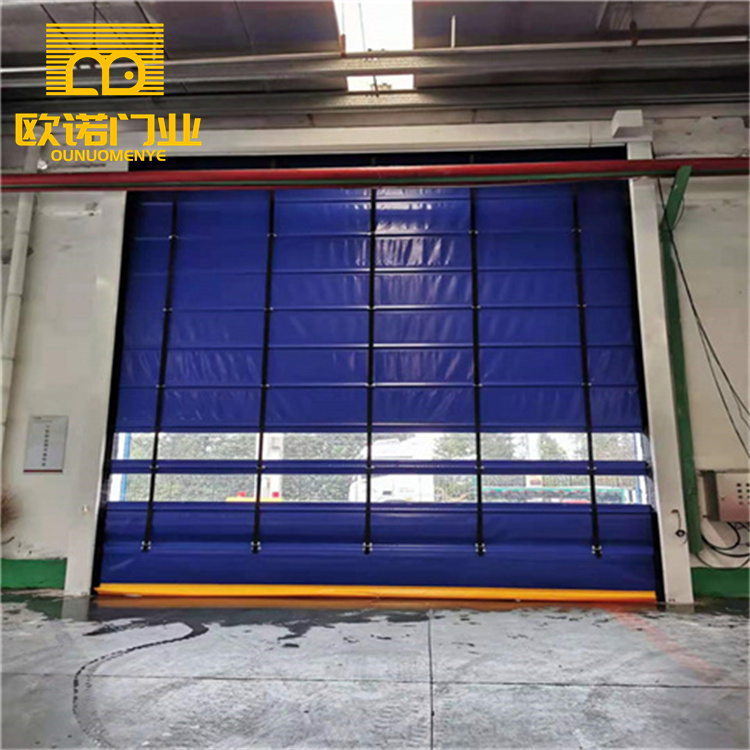 Flexible soft curtain door, rain proof, thermal insulation, wind resistant, stacked door, folding induction, fast door for factory use