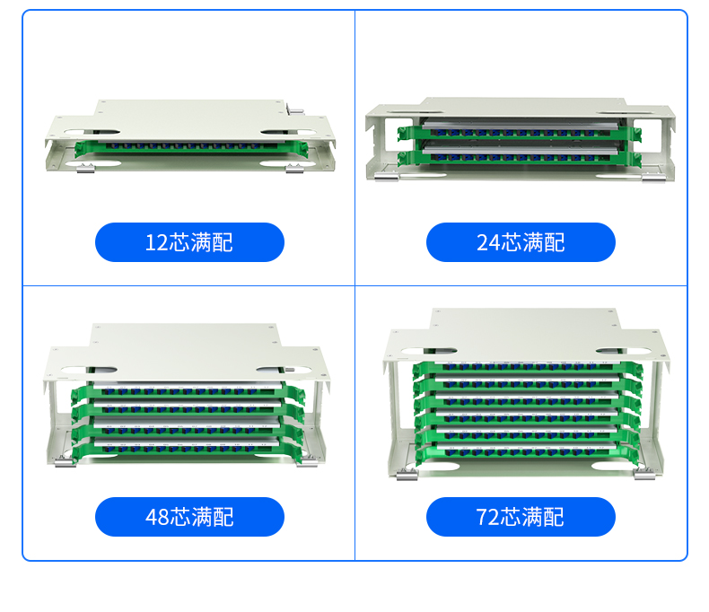 Fiberhome ODF fiber optic distribution machine rack frame, single mode, fully equipped with 19 inch unit box, all distributed by Fiberhome Communication