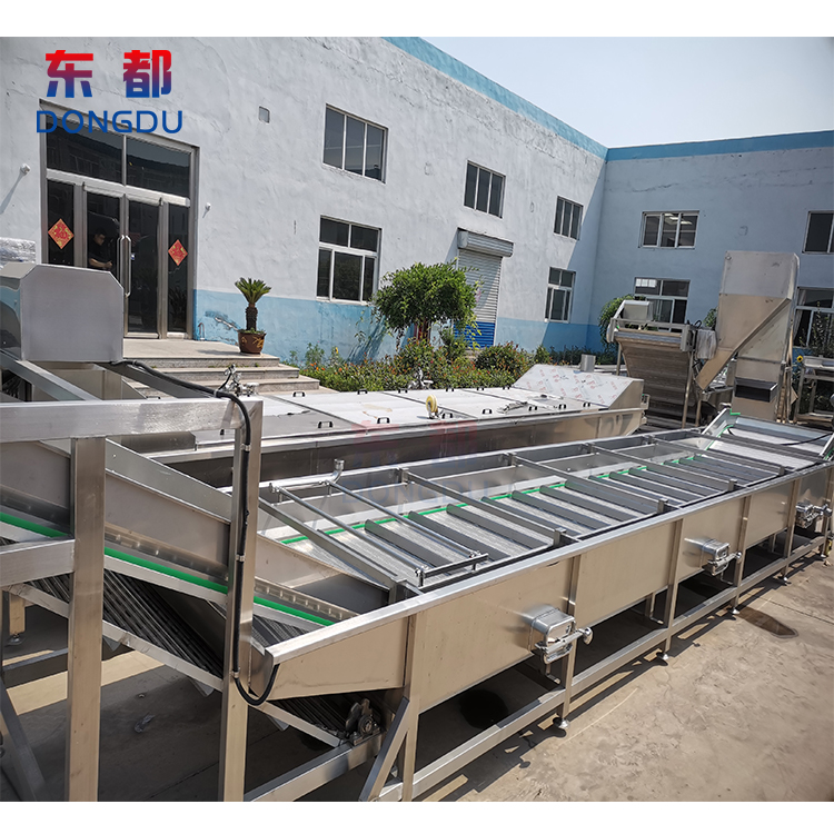 Water bath type beef and lamb thawing assembly line Dongdu brand can enhance the lifting of frozen hot pot ball thawing machine