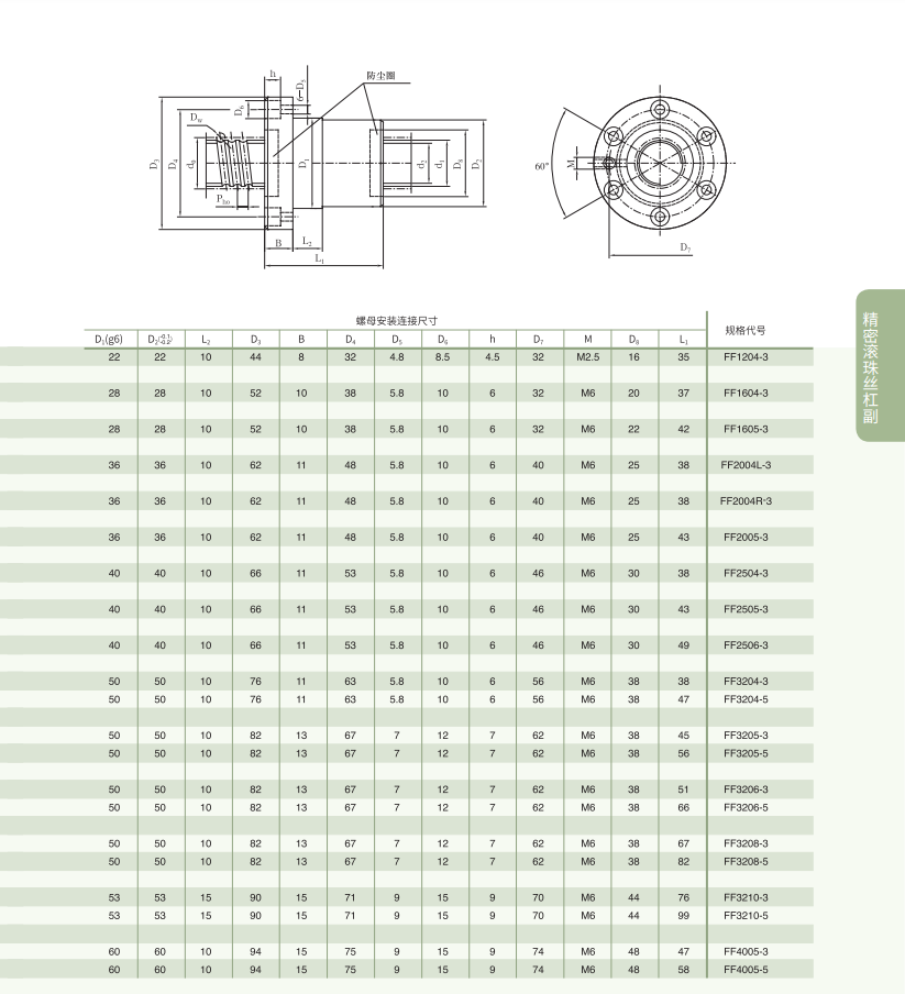 China Arts and Crafts FFB2506 Internal Circulation Floating Displacement Lead Ball Screw Pair