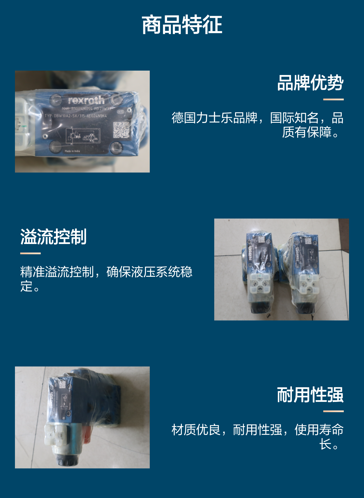 DBW10A2-5X/315-6EG24N9K4 R900926054 德国力士乐REXROTH溢流阀