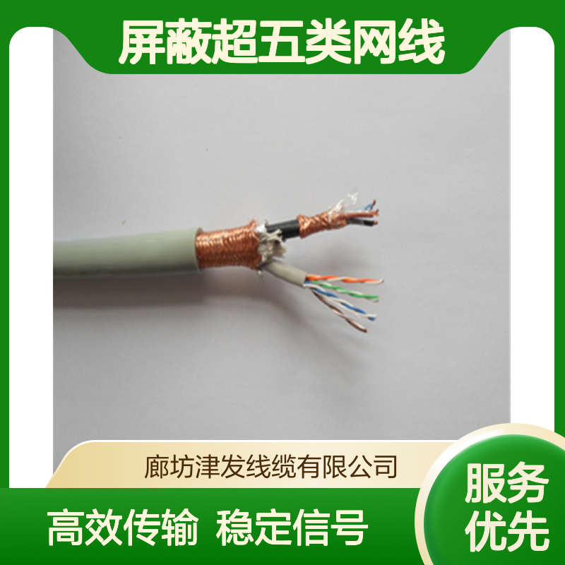 屏蔽超五类网线FTP-5E+2芯软线 综合信号电缆