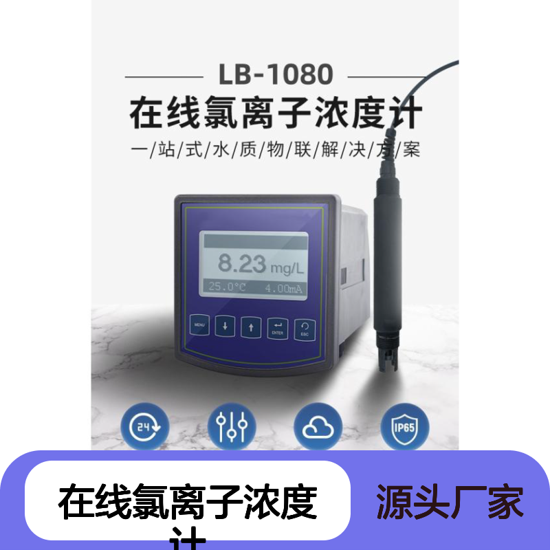 LB-1080cl在线氯离子浓度计 防护等级IP65 开孔尺寸92*92mm