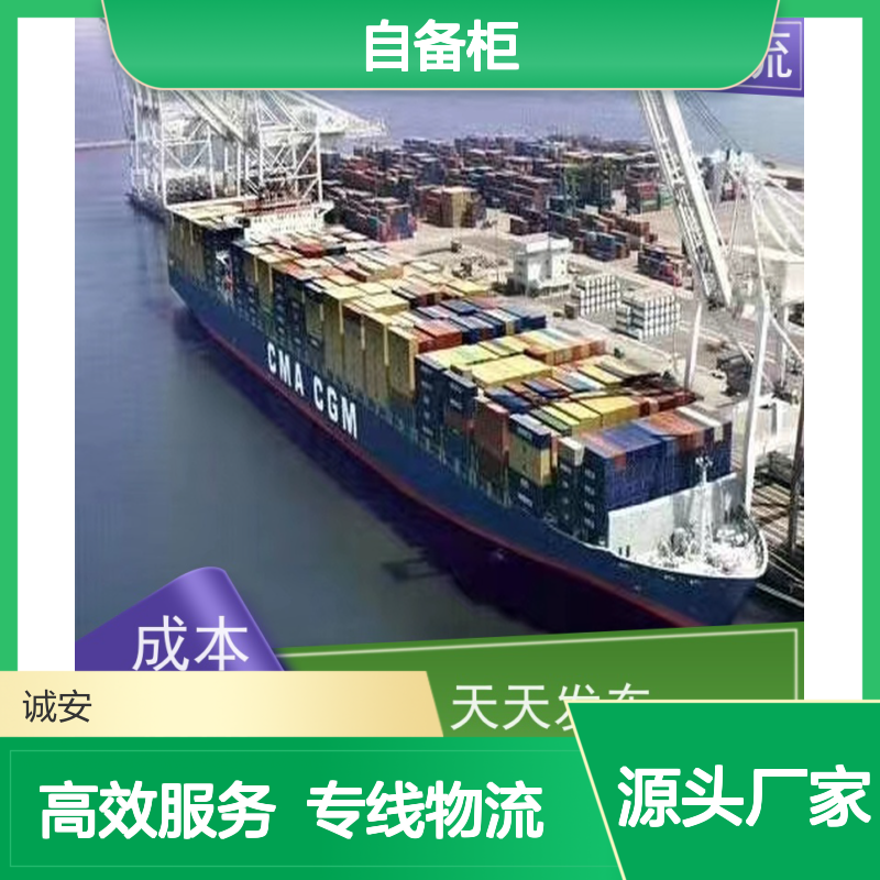 诚安物流45尺自备柜一般贸易报关买单申报随时发车