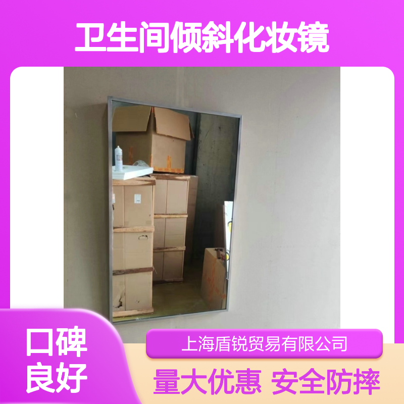 不锈钢无障碍挂式镜残疾人卫生间倾斜化妆镜Aquaiux雅佳乐A-9600