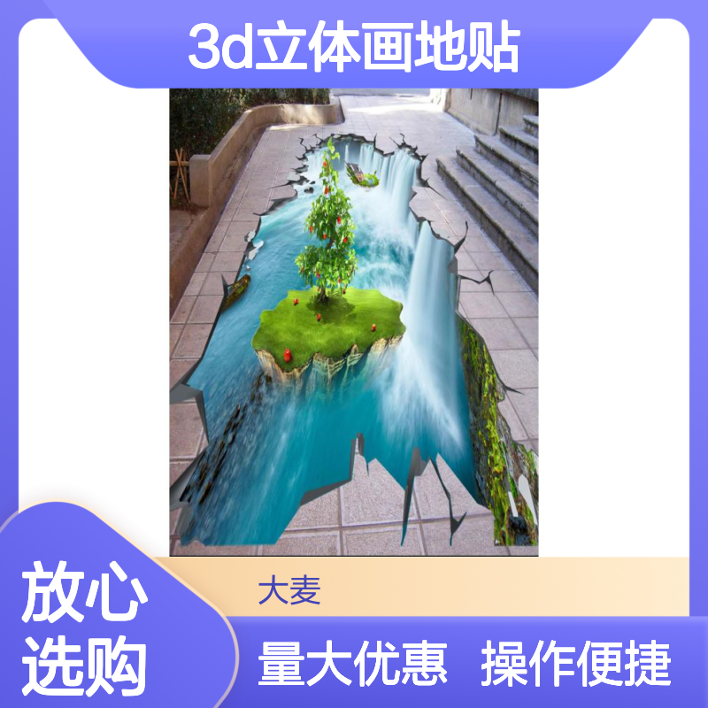 原装进口设备 3D立体画地贴 广告行业优质材料 户内外写真喷绘服务