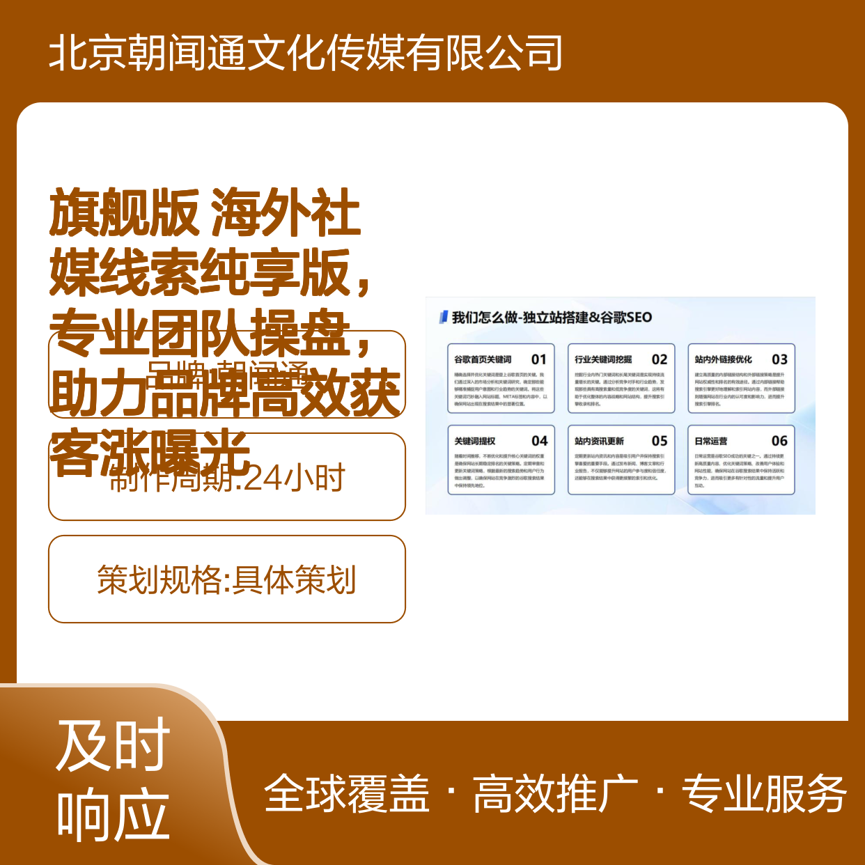 旗舰版海外社媒线索纯享 独立站搭建+谷歌SEO 专业团队助力品牌获客