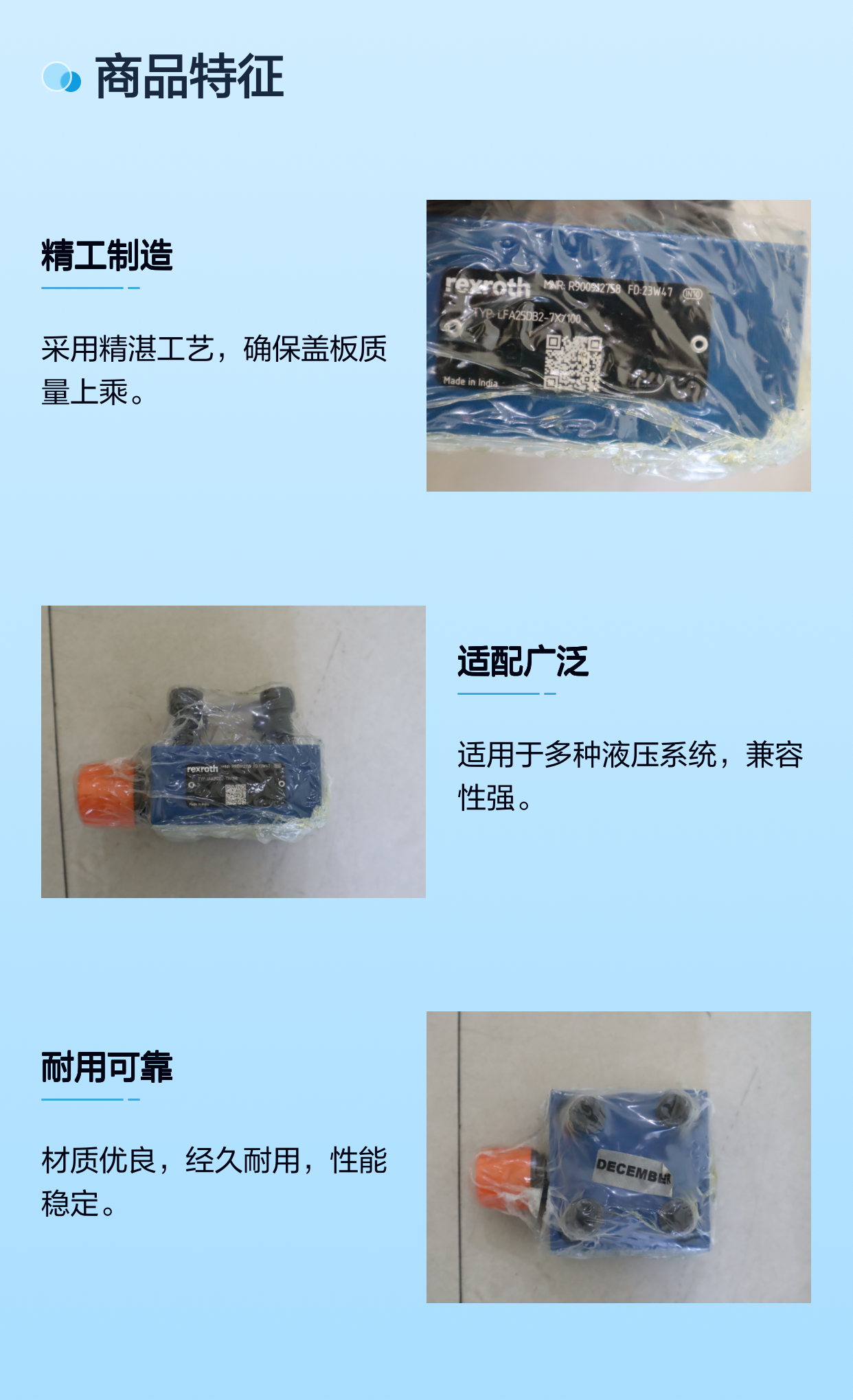 LFA25DB2-7X/100 R900912758 LFA25DB2-70/100 力士乐REXROTH盖板