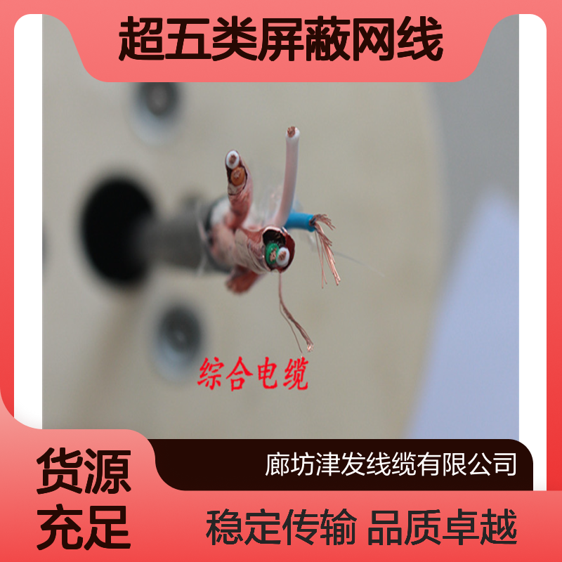 CAT-FTP-5E超五类屏蔽网线+2芯电源线 综合信号电缆