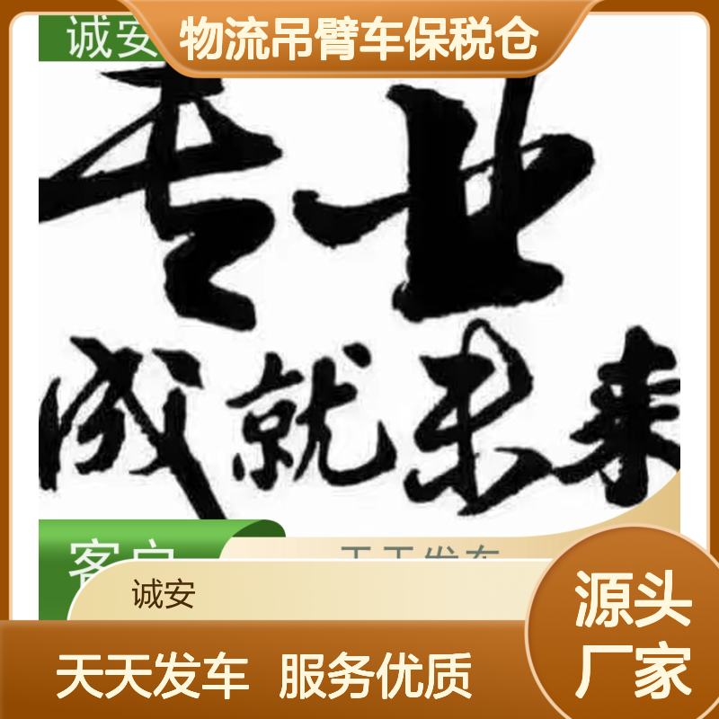 诚安物流吊臂车保税仓一日游申报专人跟单天天发车