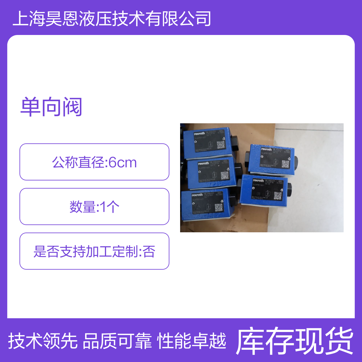 SL6PB1-62/ SL6PB1-6X/ SL6PB1-61 R90049117 力士乐REXROTH单向阀