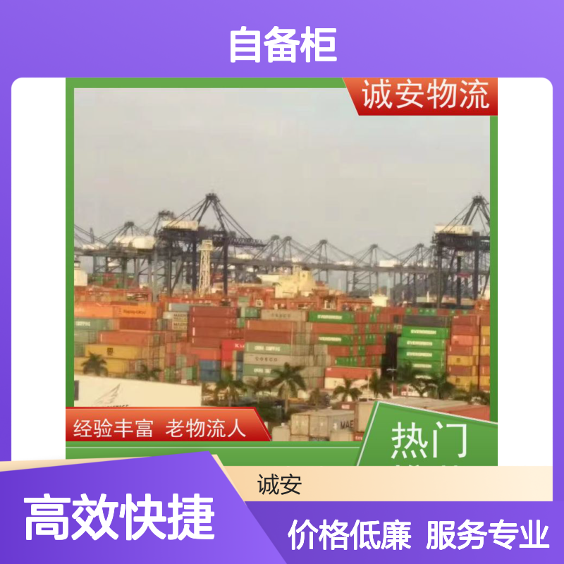 诚安物流45尺自备柜阳江到深圳一般贸易买单报关次日到