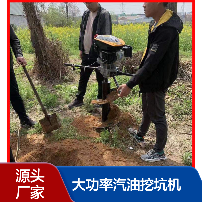 立安品牌 山坡硬土光伏打洞机 大功率汽油挖坑机