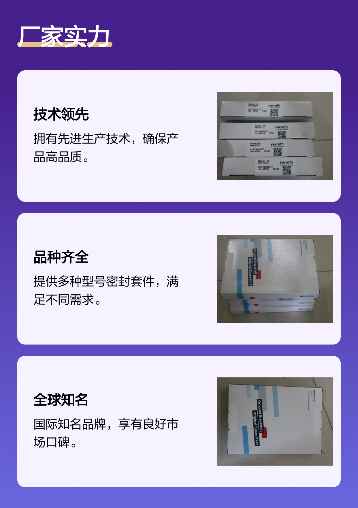 力士乐REXROTH蓝色铸铁密封套件R961010273液压系统用
