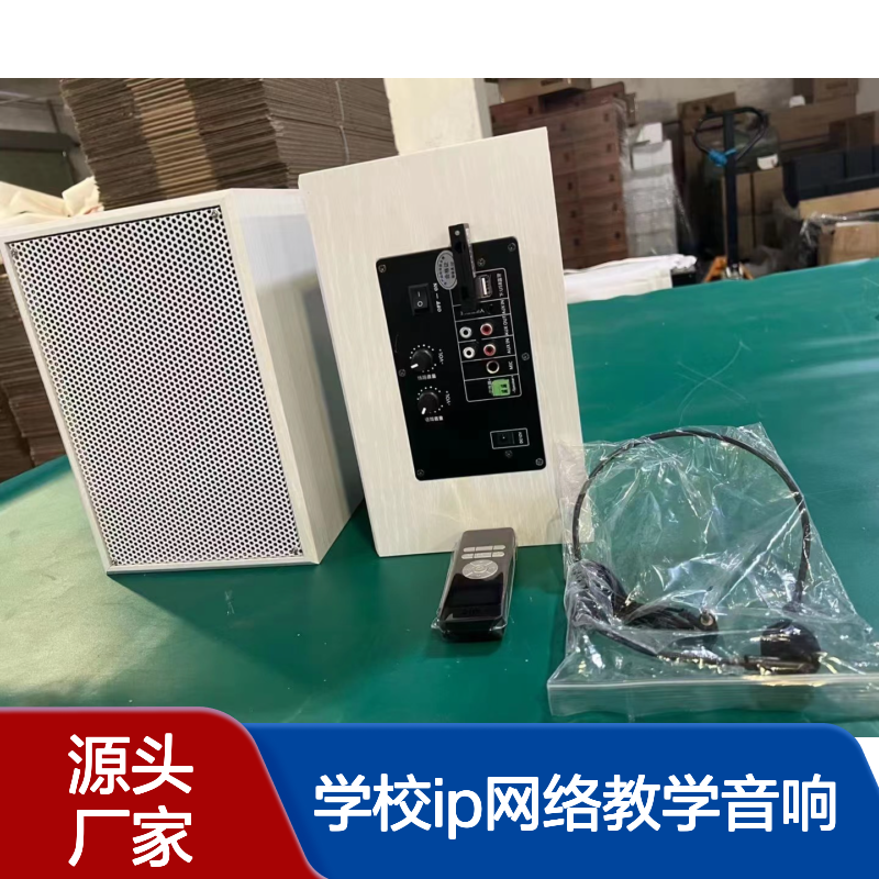 多媒体IP壁挂广播音箱 学校IP网络教学音响 支持主箱拖副箱2*25W