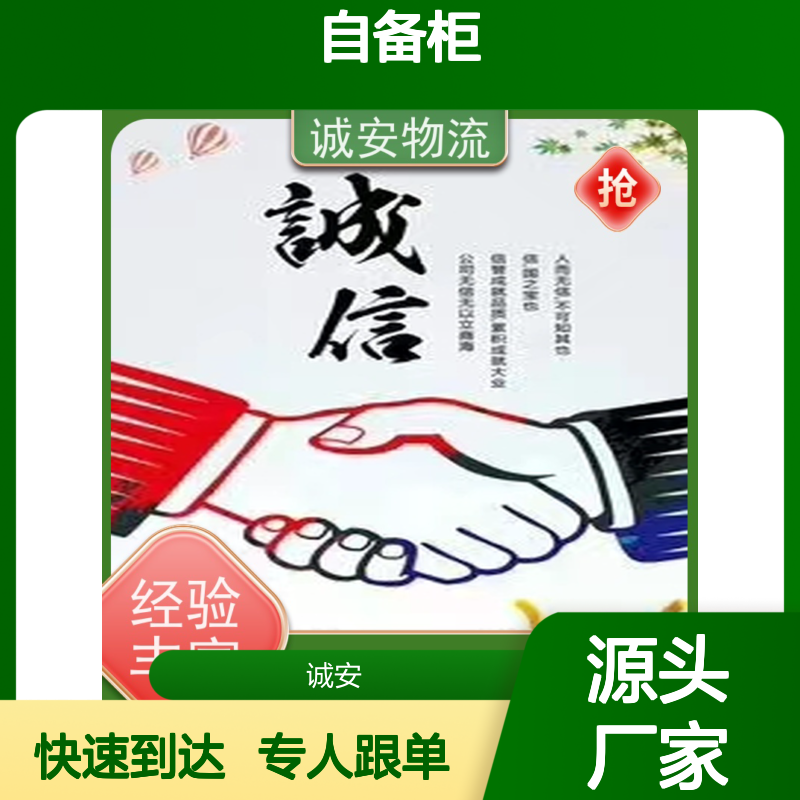 诚安物流45尺自备柜河源到东莞专人跟单一天到