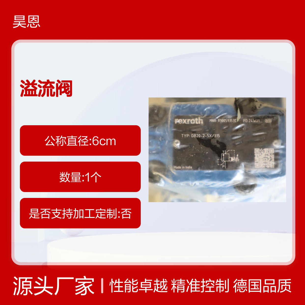 R900593530 DB20-2-5X/315 DB20-2-52/315德国力士乐REXROTH溢流阀