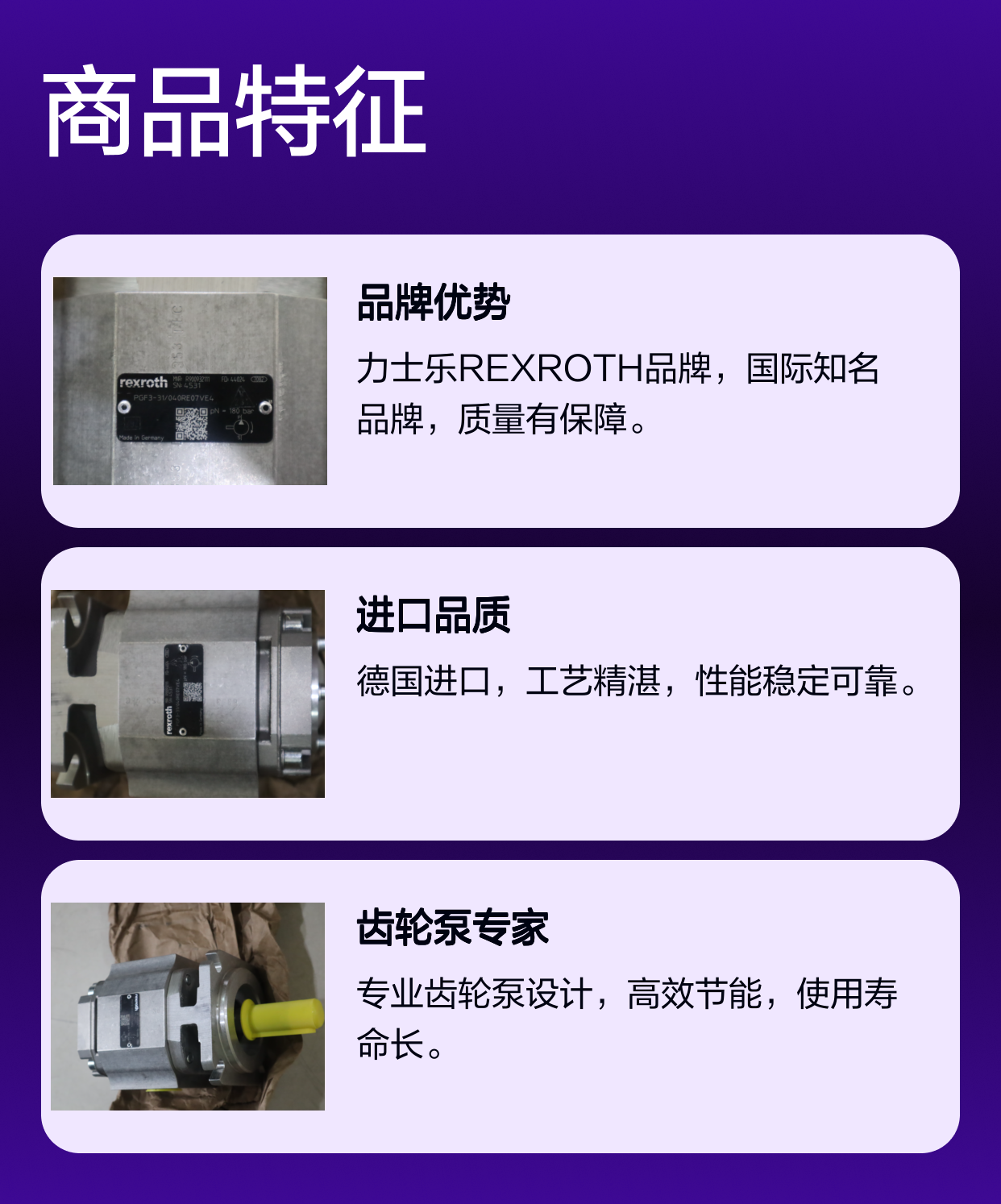 力士乐REXROTH品牌PGF3-30/040RE07VE4齿轮泵 德国进口