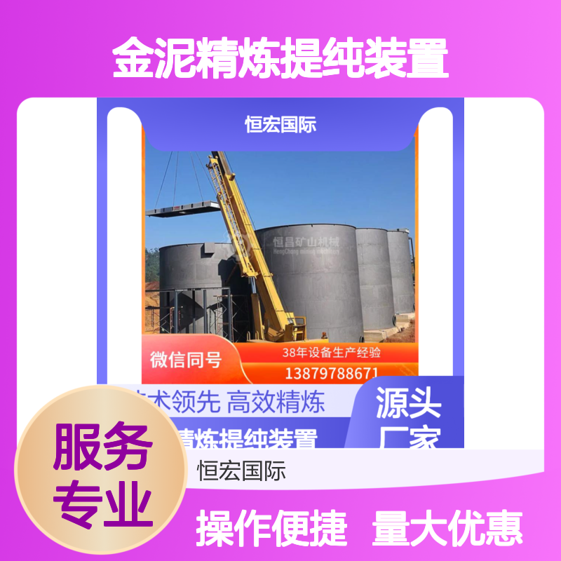 金矿炭浆电解金银分离设备 金泥精炼提纯 高效选矿装置