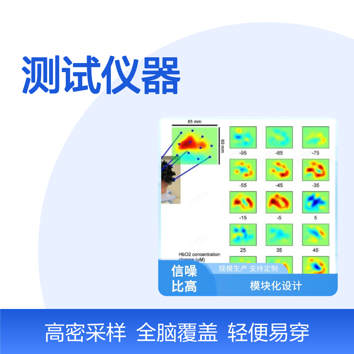 多通道近红外脑成像测试仪器 轻便易穿戴 更多的深度信息