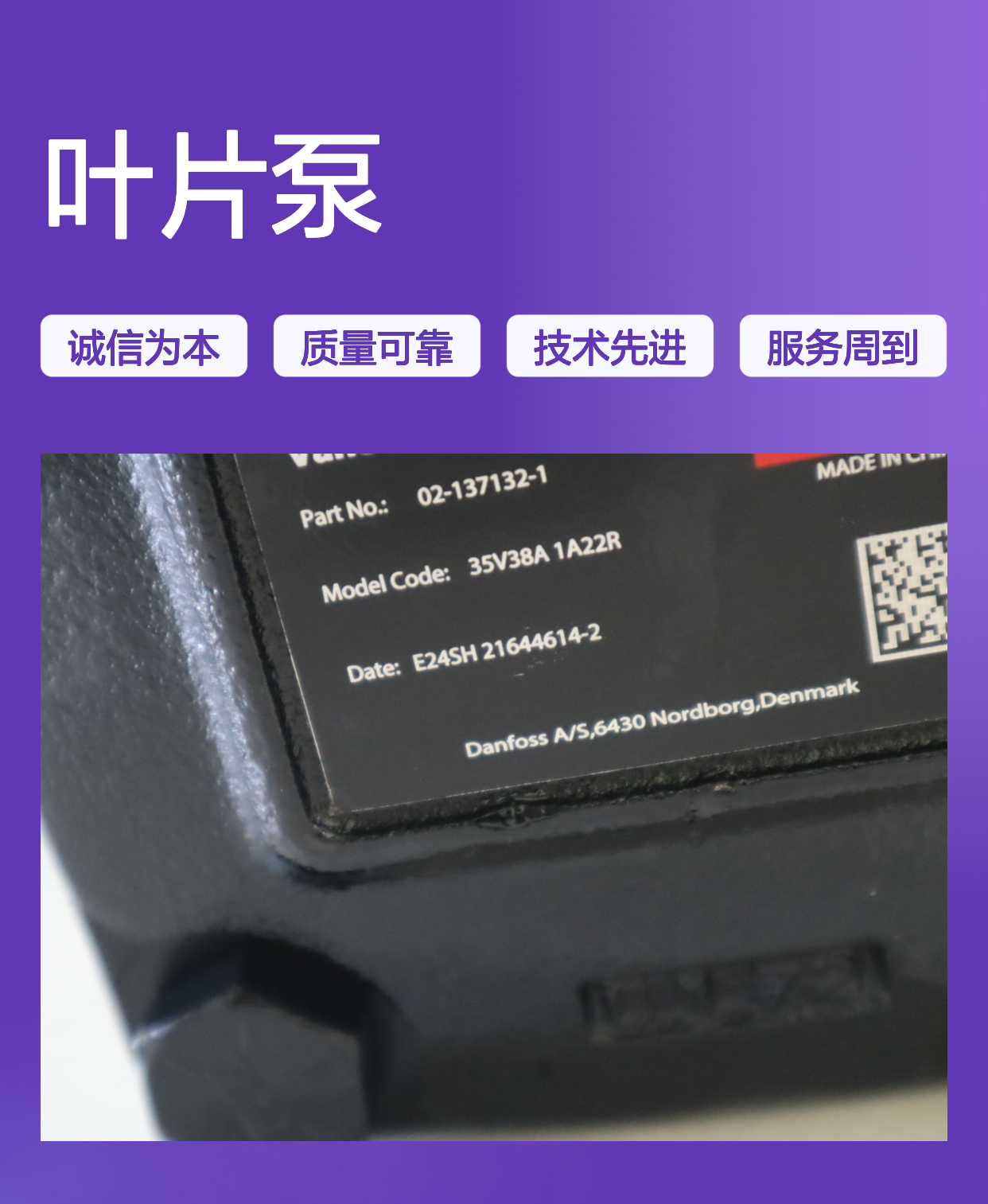 35V38A 1A22R 02-137132-1 美国威格士VICKERS DANFOSS丹佛斯叶片泵
