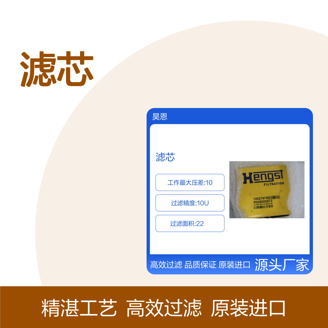 R928006872 2.0250 PWR10-B00-0-M 1002797B 德国汉格斯特HENGST滤芯