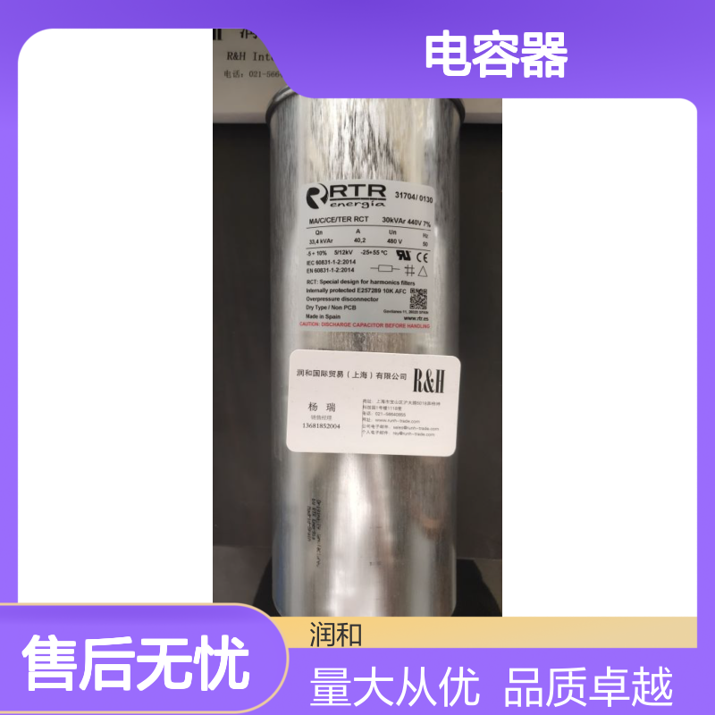 西班牙RTR电容器 低损耗自愈式 金属化聚丙烯薄膜 480V容量