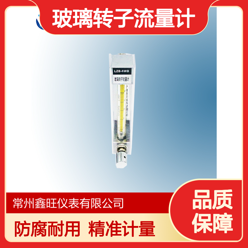鑫旺LZB-3B全不锈钢防腐玻璃转子流量计 1m3/h 1.5级精度螺纹连接