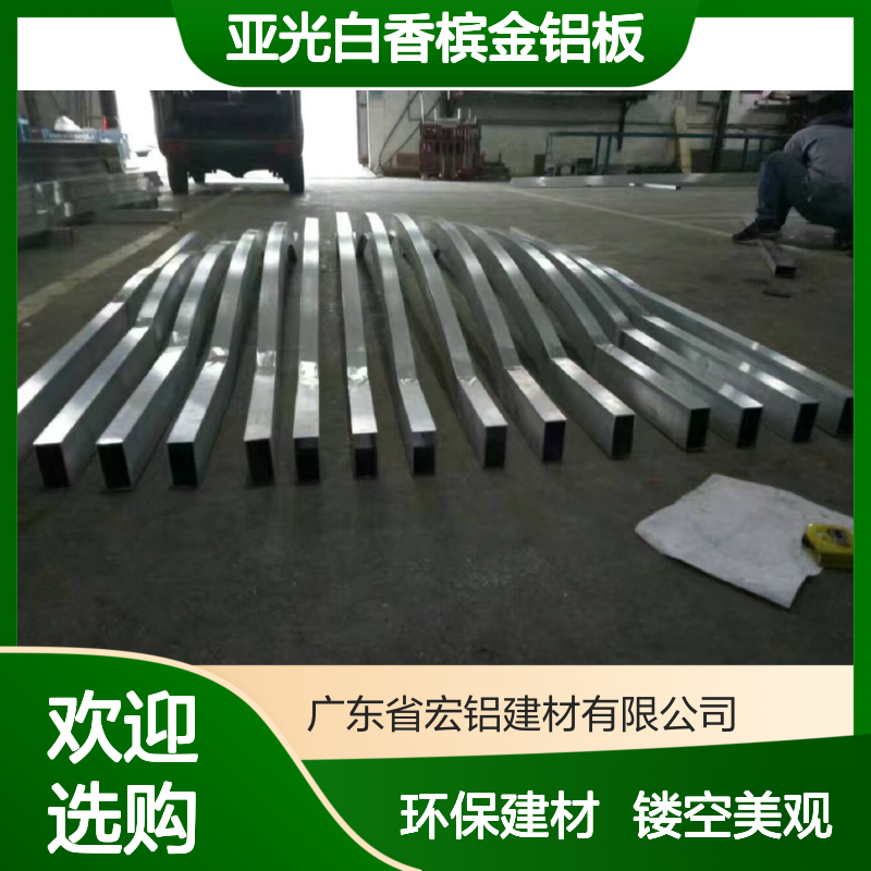宏铝亚光白香槟金铝板 镂空设计穿孔板环保建材