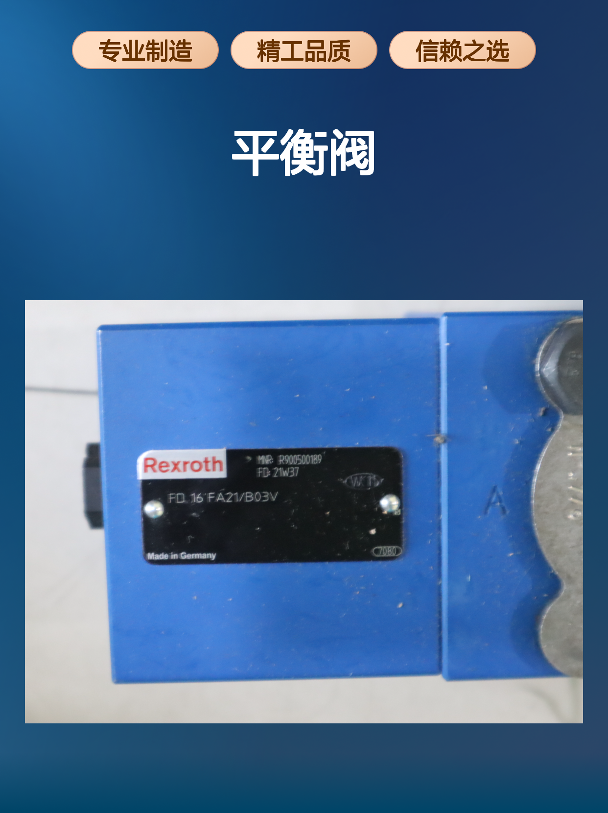 FD16FA22/B03V FD16FA2X/B03V R900500189 德国力士乐REXROTH平衡阀