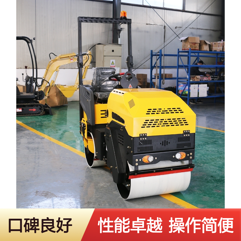 沃特机械座驾式压路机 单双钢轮可选 液压震动自动离合 路面压实利器