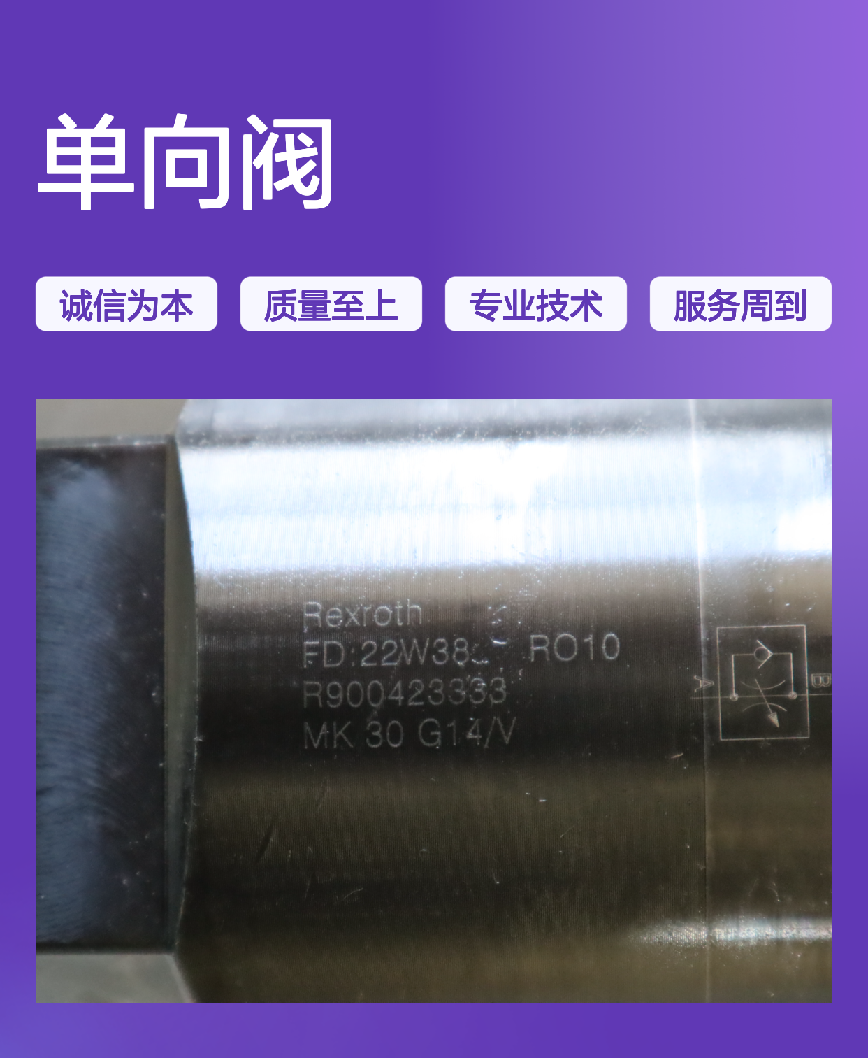 MK30G14/V MK30G1X/V MK30G13/V R900423333 德国力士乐REXROTH单向阀