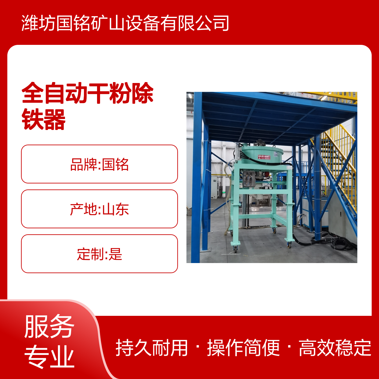 全自动干粉除铁器 精准除铁 性能稳定 厂家直供