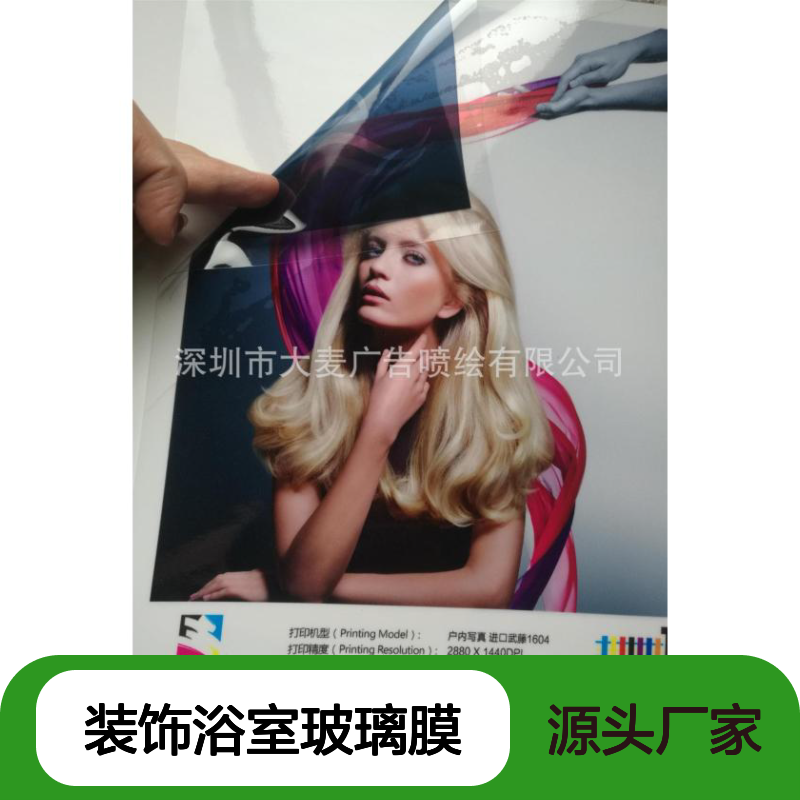 静电窗户贴纸 透光不透明装饰浴室玻璃膜兰花窗户膜贴花