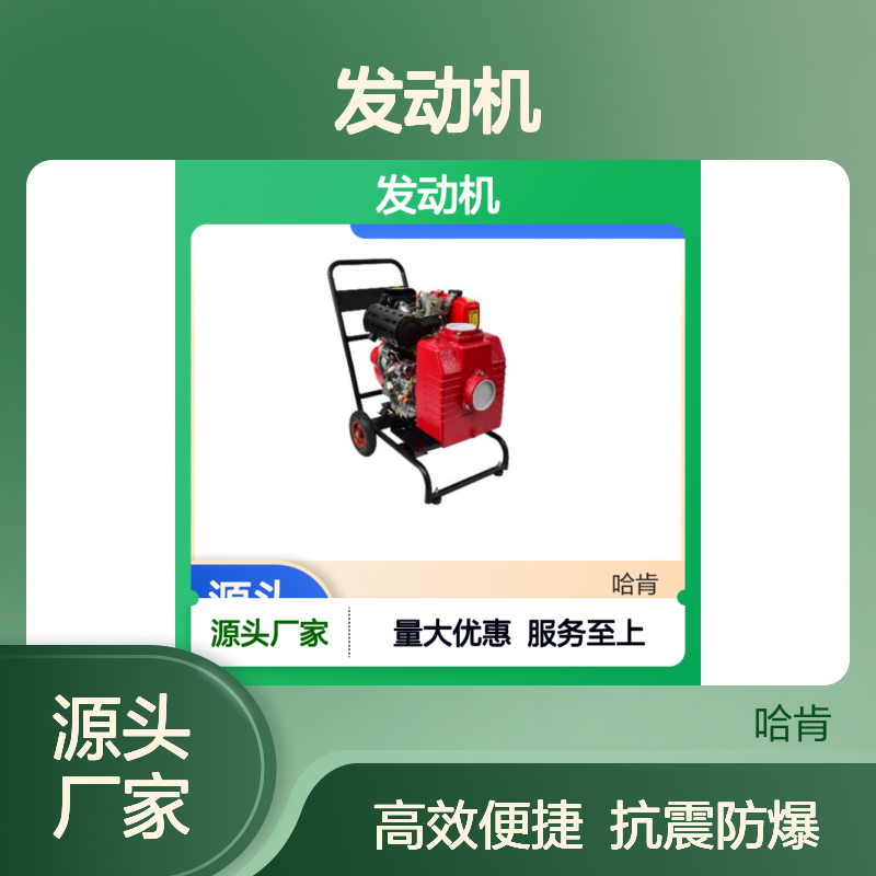 工地供水排污专用 方泵192/195F发动机抗震防爆
