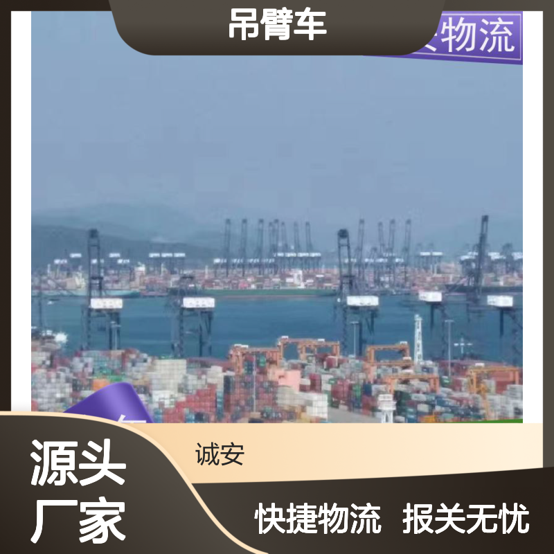 诚安物流 吊臂车 阳江到东莞 一般贸易买单报关 半天到