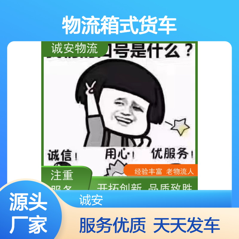诚安物流箱式货车东莞到香港散货快运安全便捷随时发车