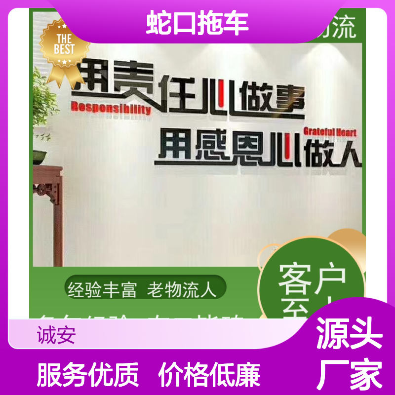 诚安物流 45尺自备柜 蛇口拖车 陆运送货到门 随时发车