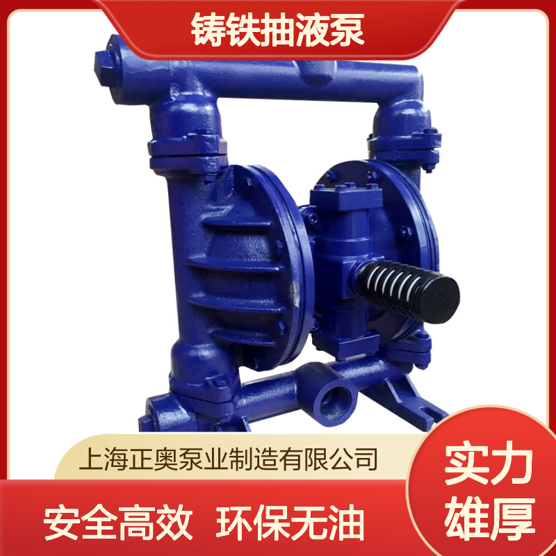 正奥泵业 铸铁抽液泵 压滤机泵 吸油泵 清水污水气动隔膜泵 QBY5-25Z