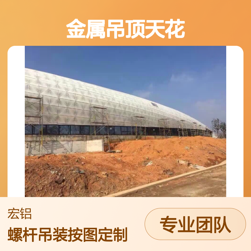 宏铝单板仿木纹金属吊顶天花 按图定制螺杆吊装
