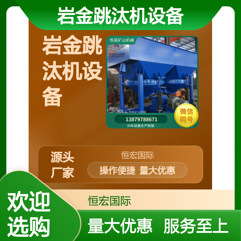 全套岩金跳汰机设备 八缸高效选矿 沙金矿物处理金矿选矿专用